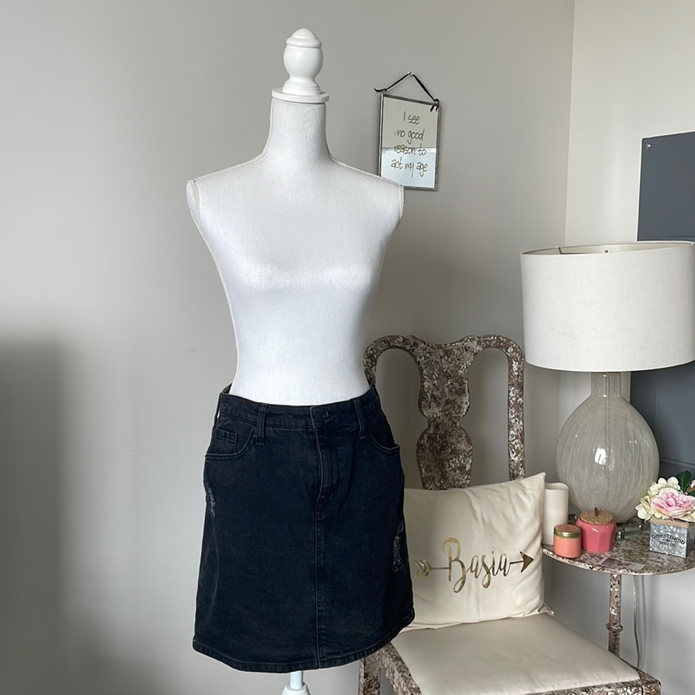 Black Denim Mossimo Skirt